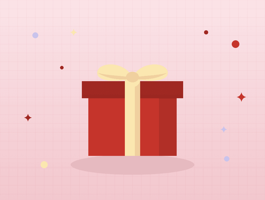 A beautifully wrapped gift box